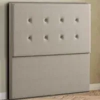 Darlington Single Floor Standing Headboard - Cream, Malham Weave