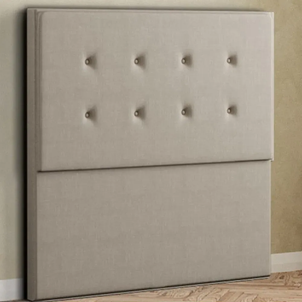 Darlington Single Floor Standing Headboard - Cream, Malham Weave image