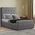 Darlington Single Ottoman Bed with Storage - Grey, Linen