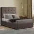 Darlington Single Ottoman Bed with Storage - Grey, Malham Weave