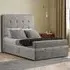 Darlington Single Ottoman Bed with Storage - Silver, Plush