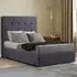 Darlington Single Ottoman Bed with Storage - Steel, Plush