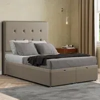 Darlington Small Double Ottoman Bed with Storage - Cream