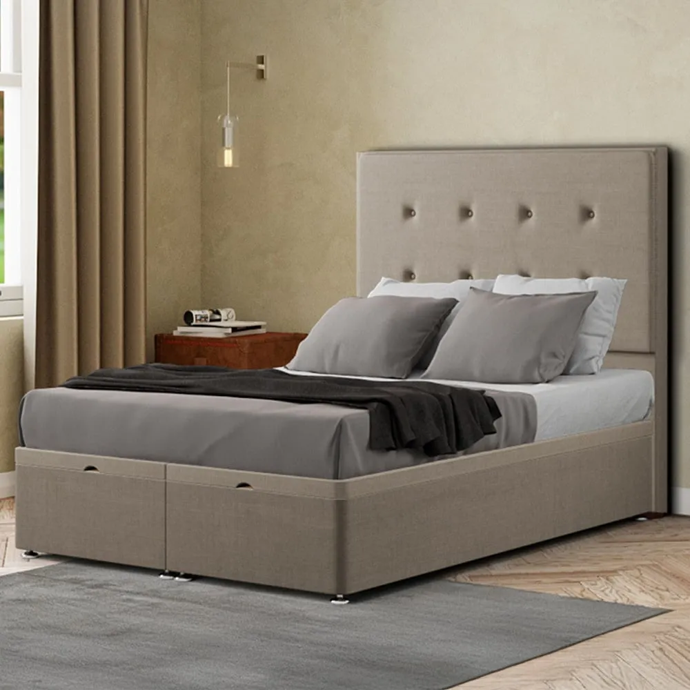 Darlington Super King Ottoman Bed with Storage - Beige