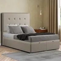 Darlington Super King Ottoman Bed with Storage - Cream