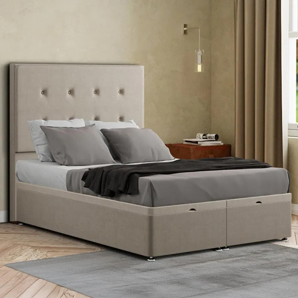 Darlington Super King Ottoman Bed with Storage - Cream