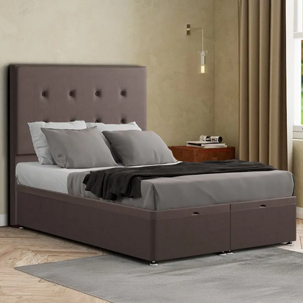 Darlington Super King Ottoman Bed with Storage - Slate