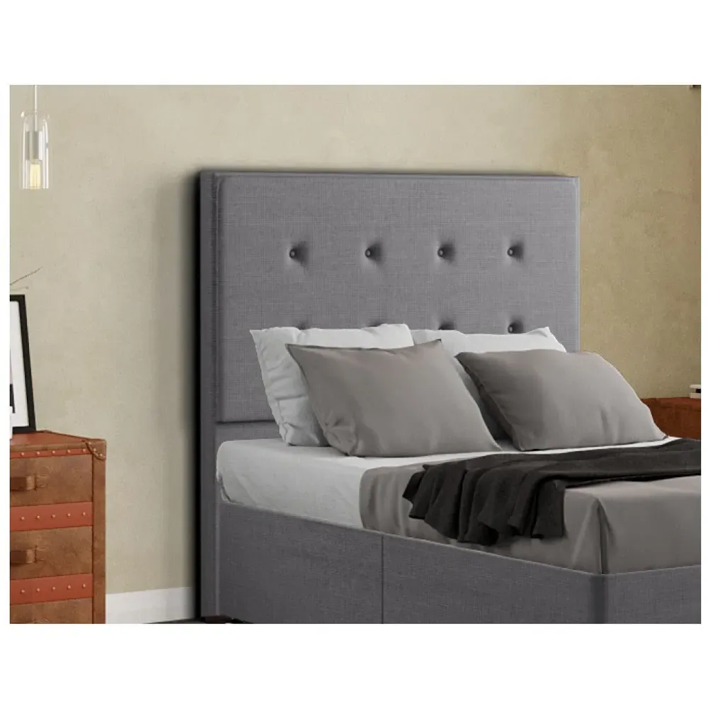 Darlington Super King Size Floor Standing Headboard - Grey, Linen