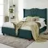 Florentine Double Green Arlington Fabric Bed Frame - Green