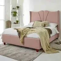Florentine Single Pink Arlington Fabric Bed Frame - Pink