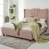 Florentine Small Double Arlington Fabric Bed Frame - Pink