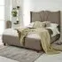 Florentine Small Double Mink Arlington Fabric Bed Frame - Cream