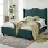Florentine Small Double Steel Arlington Fabric Bed Frame - Green