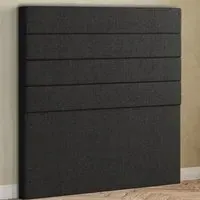George Double Floor Standing Headboard - Black, Linen