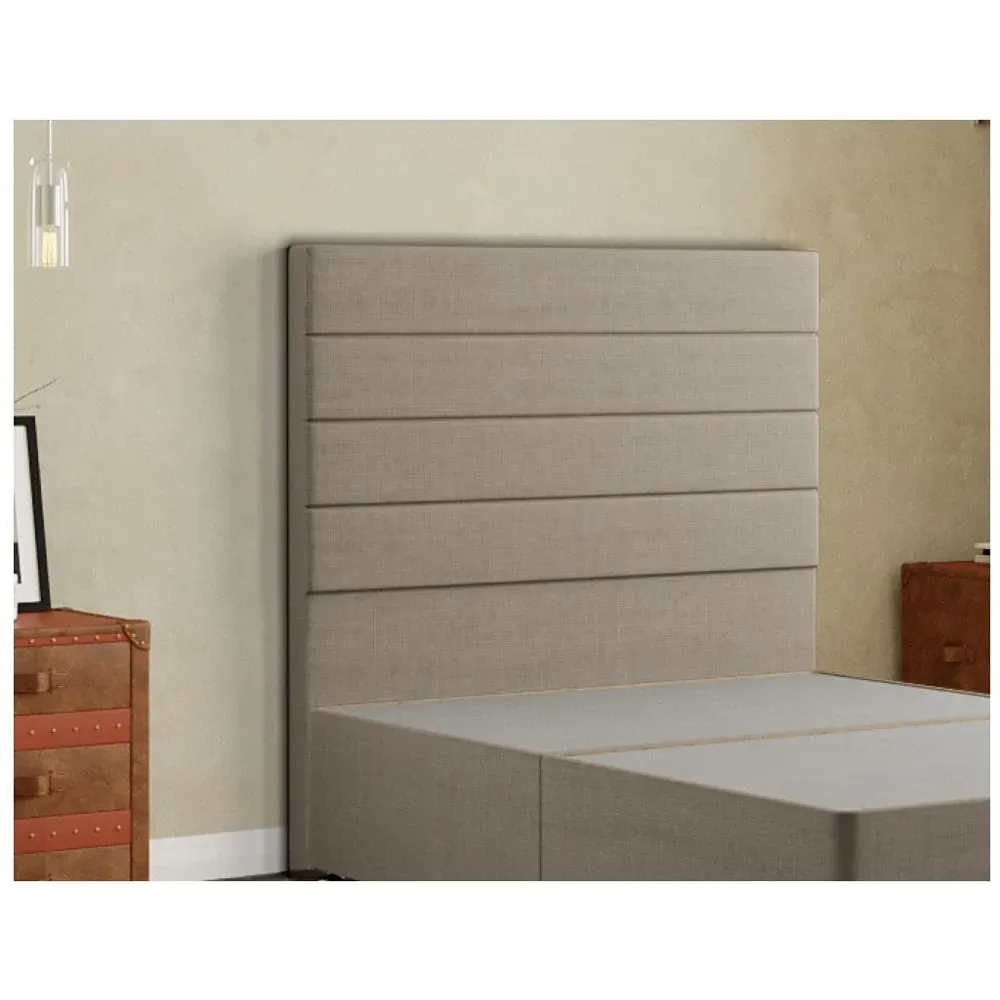 George Double Floor Standing Headboard - Cream, Linen