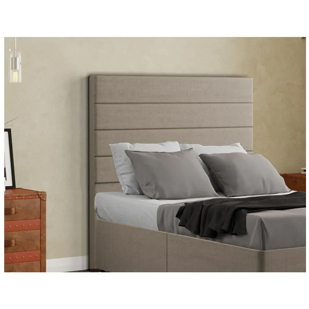George Double Floor Standing Headboard - Cream, Linen