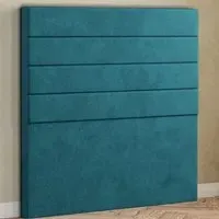 George Double Floor Standing Headboard - Green, Plush