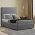 George Double Ottoman Bed with Storage - Grey, Linen