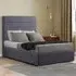 George Double Ottoman Bed with Storage - Grey, Plush