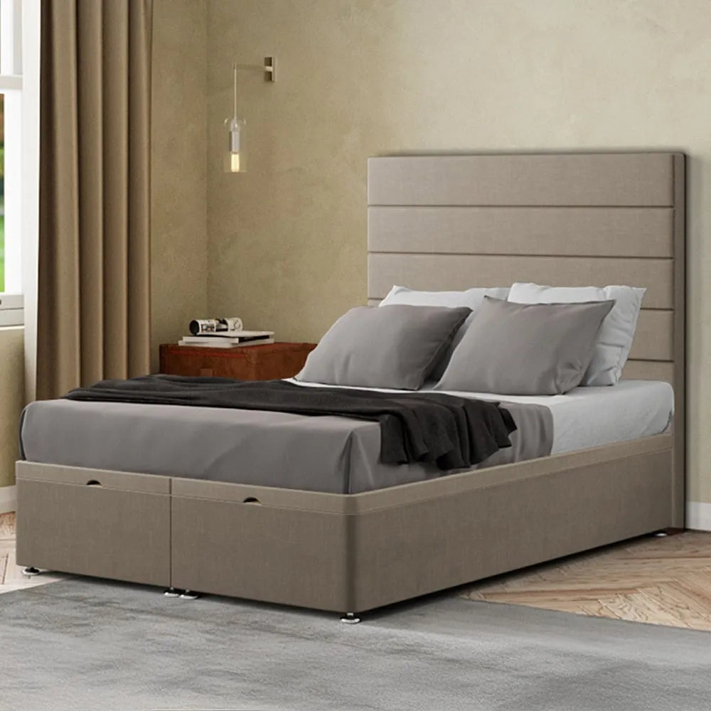 George Double Ottoman Bed with Storage - Mink