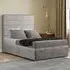 George Double Ottoman Bed with Storage - Silver, Plush