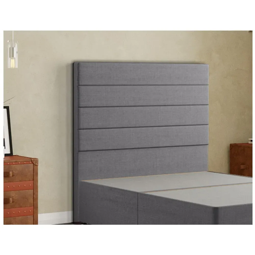 George King Size Floor Standing Headboard - Grey, Linen