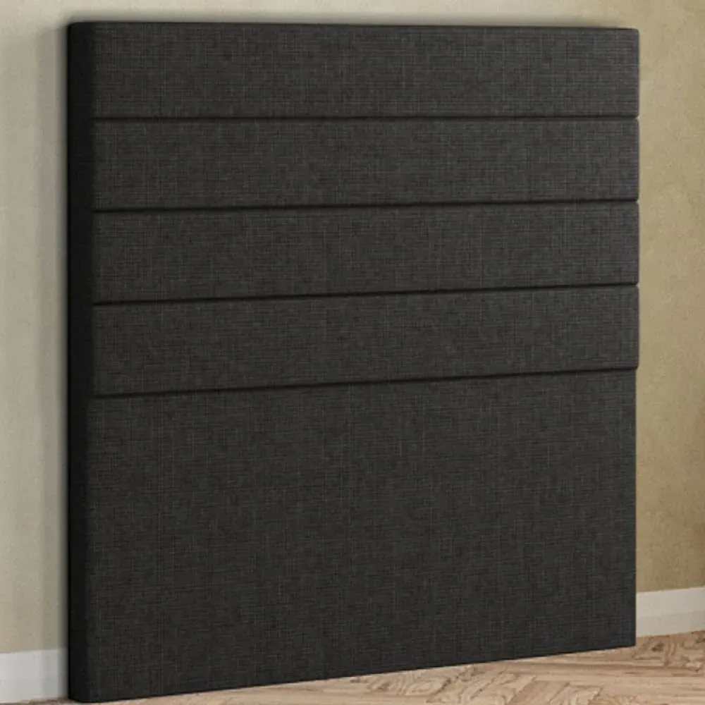 George Single Floor Standing Headboard - Black, Linen image