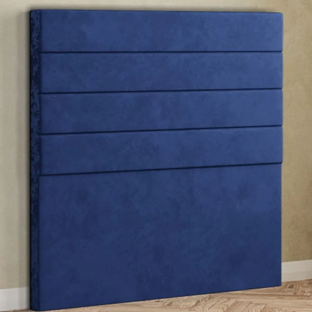 George Single Floor Standing Headboard - Blue, Plush image