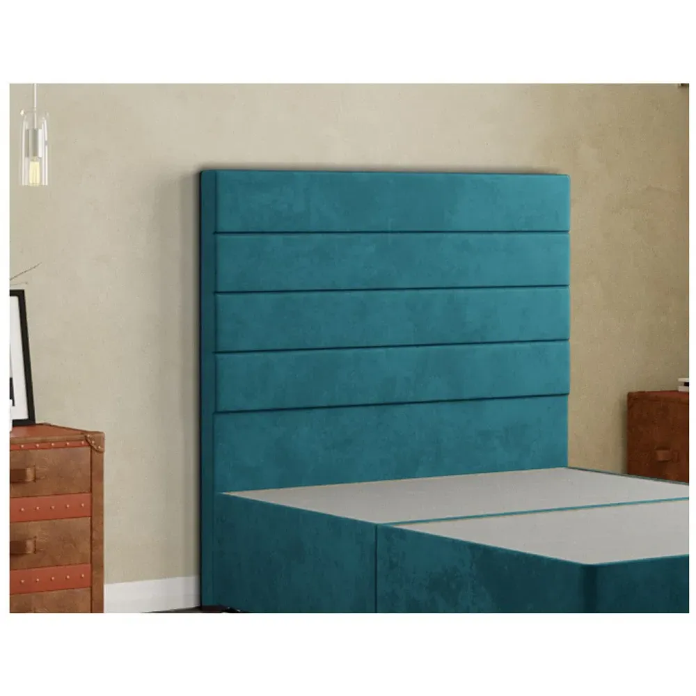 George Single Floor Standing Headboard - Green, Plush