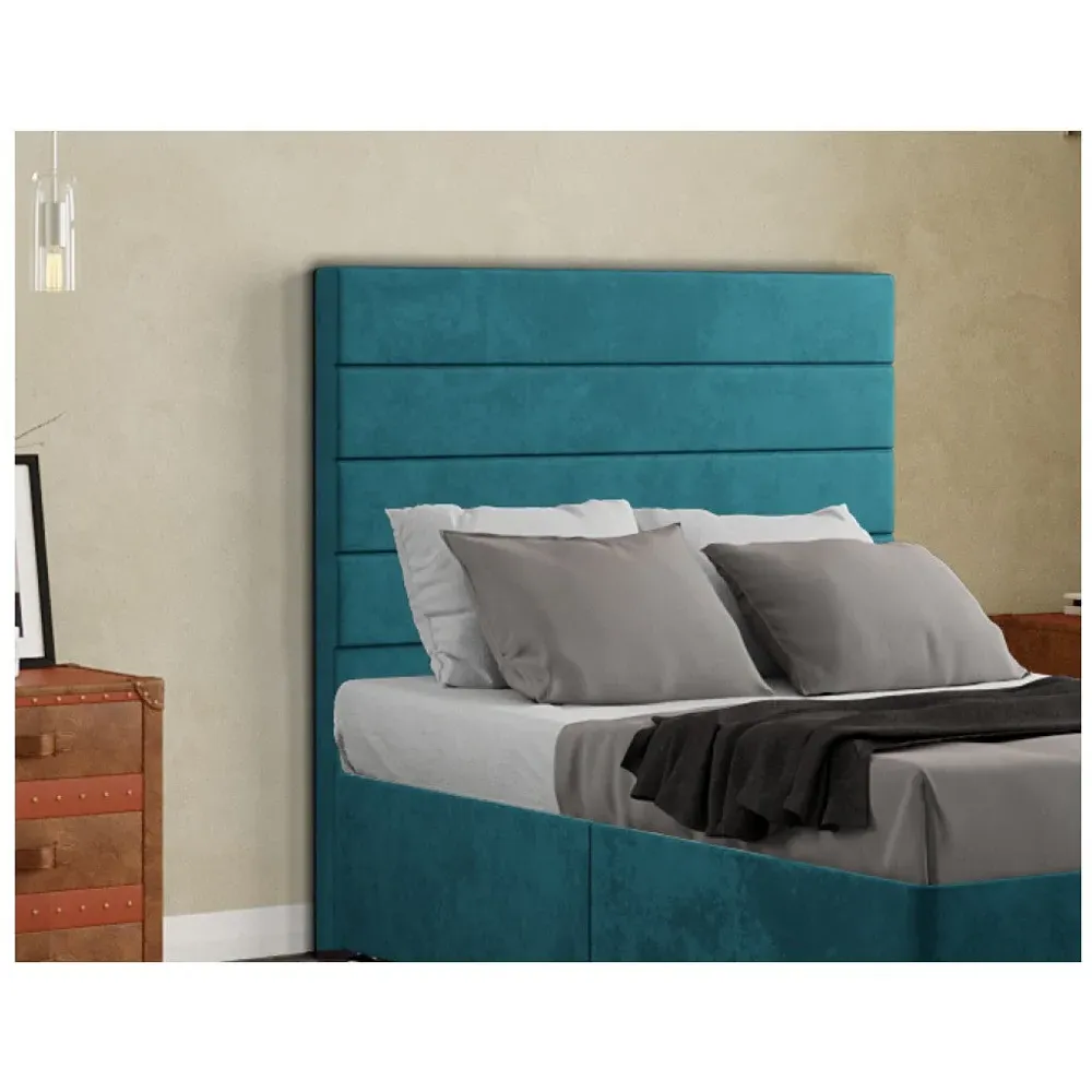 George Single Floor Standing Headboard - Green, Plush