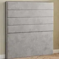 George Single Floor Standing Headboard - Silver, Plush