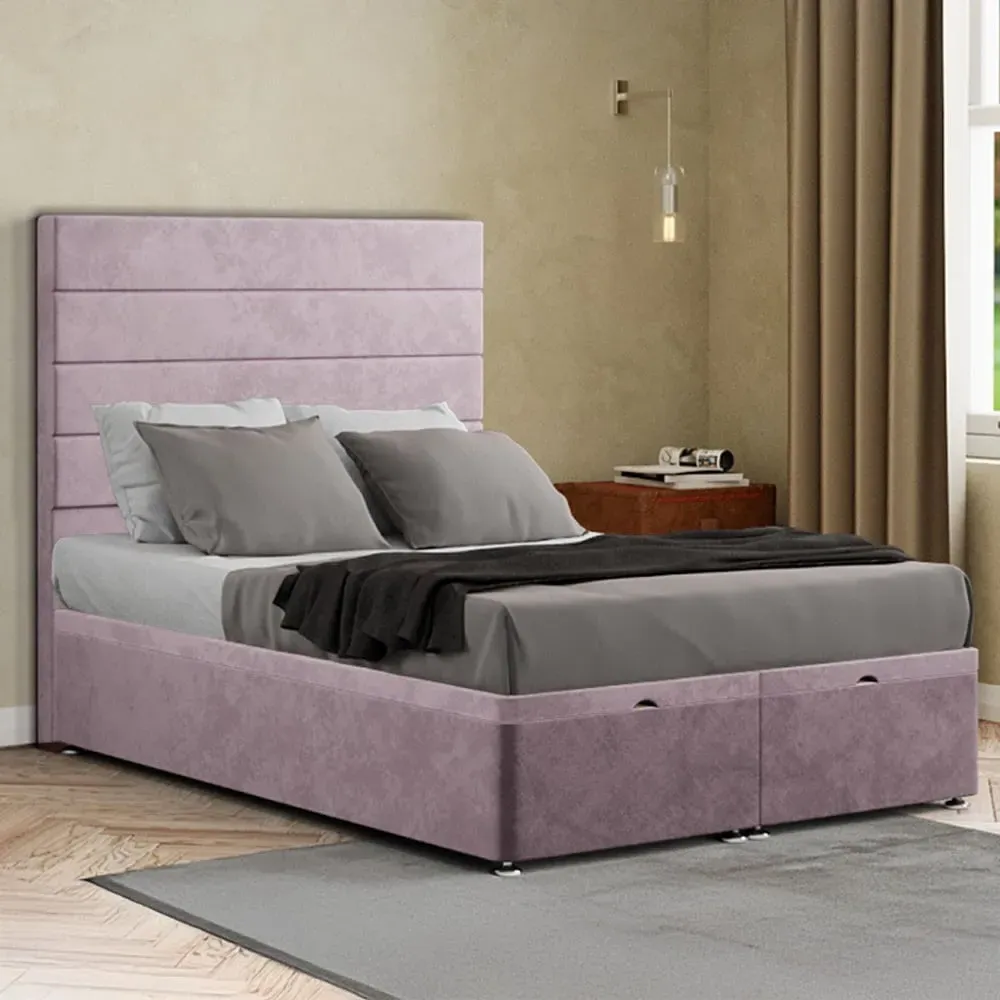 George Single Ottoman Bed with Storage - Blush, Plush