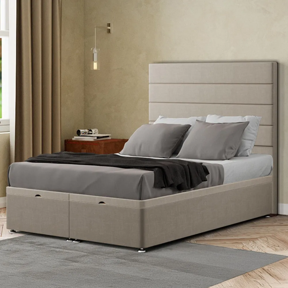 George Single Ottoman Bed with Storage - Cream image