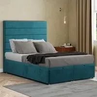 George Single Ottoman Bed with Storage - Emerald, Plush
