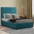 George Single Ottoman Bed with Storage - Emerald, Plush