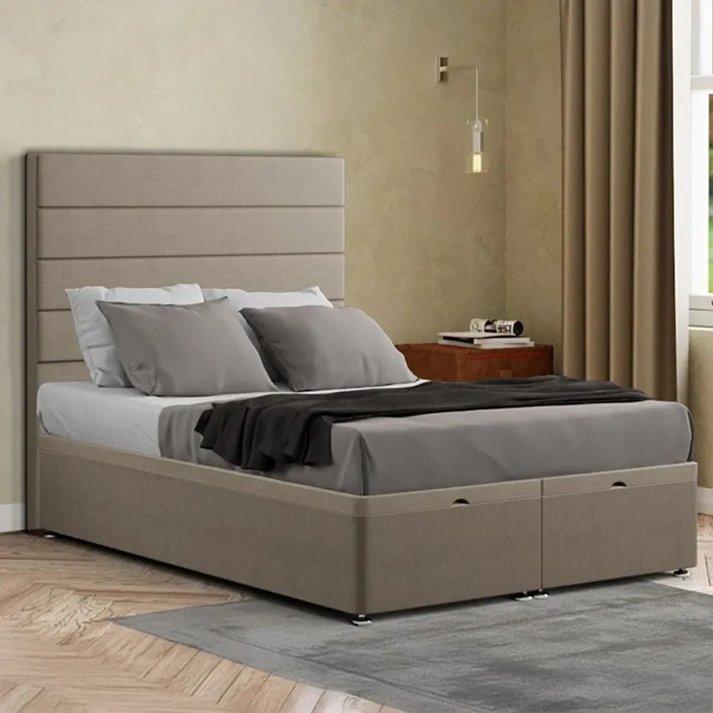 George Single Ottoman Bed with Storage - Mink