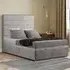 George Single Ottoman Bed with Storage - Silver, Plush