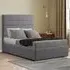 George Small Double Ottoman Bed with Storage - Grey, Linen