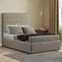 George Super King Size Ottoman Bed with Storage - Cream, Linen