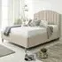 Henrik Double Arlington Fabric Bed Frame - Cream