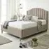 Henrik Double Arlington Fabric Bed Frame - Cream