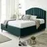 Henrik Double Arlington Fabric Bed Frame - Green