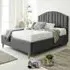 Henrik Double Arlington Fabric Bed Frame - Grey