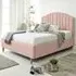 Henrik Double Arlington Fabric Bed Frame - Pink