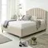 Henrik King Size Arlington Fabric Bed Frame - Cream