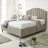 Henrik King Size Arlington Fabric Bed Frame - Cream