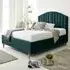 Henrik King Size Arlington Fabric Bed Frame - Green