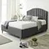 Henrik King Size Arlington Fabric Bed Frame - Grey
