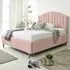 Henrik King Size Arlington Fabric Bed Frame - Pink