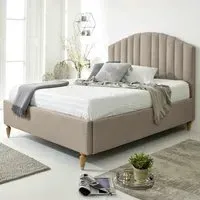 Henrik Single Arlington Fabric Bed Frame - Cream